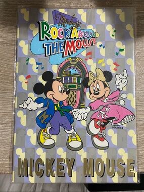 Vintage Disney Mickey & Minnie Rock Around The Mouse Sticker Book